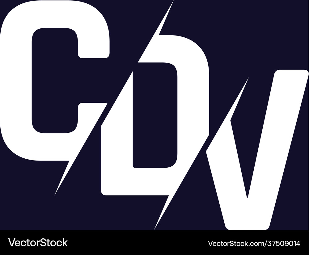 Monogram letters initial logo design cdv – Royalty-Free Vector | VectorStock, image size:1000x826