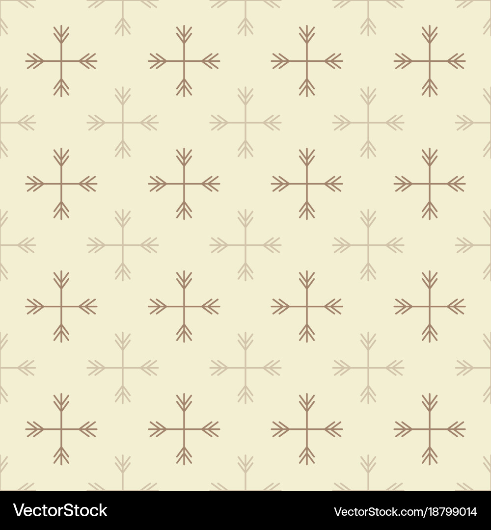 Snowflake Outline Pattern vector image