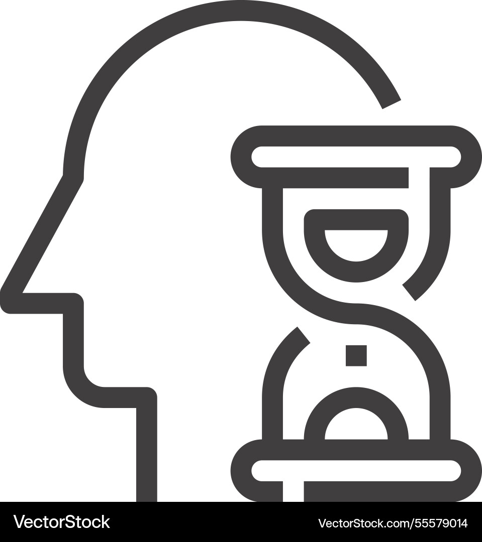 Time efficiency flat line web icon concept Time efficiency flat line web icon concept vector image