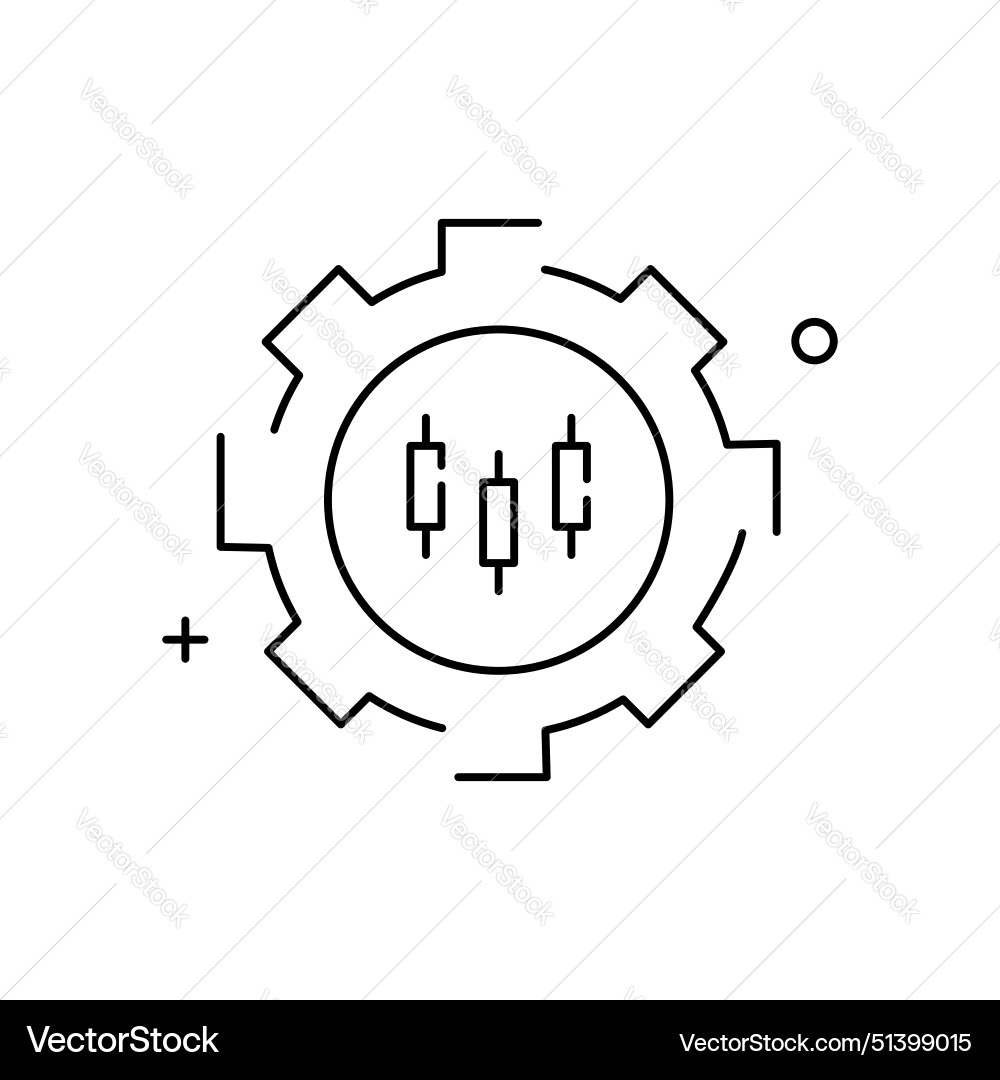 Automated trading system ai driven vector image