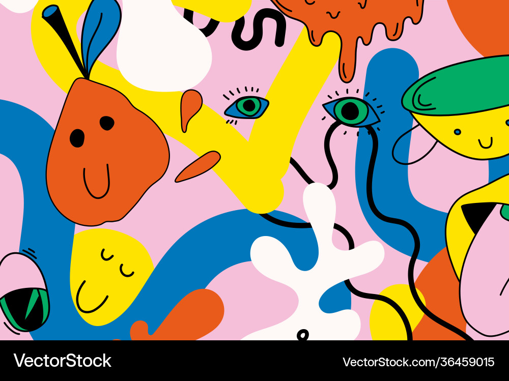 Bright themed background hilarious abstract vector image