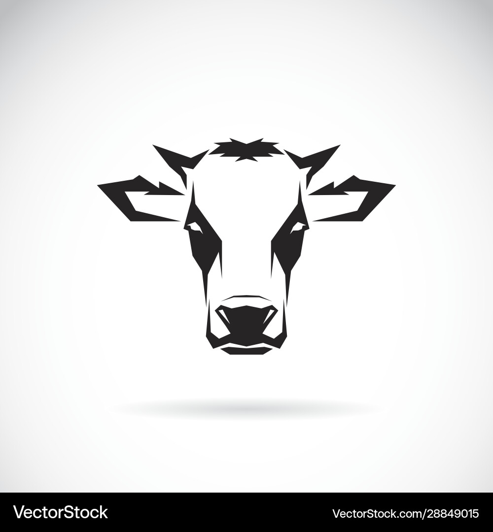 Cow Head Icon - Farm Animal vector image