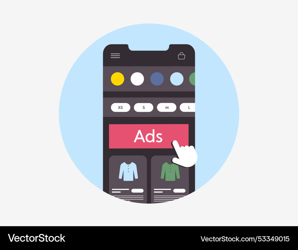 Ecommerce marketplace advertising tools showcasing Vector Image