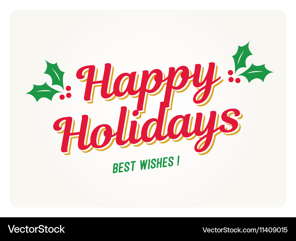 Festive Winter Holiday Card Vector Image