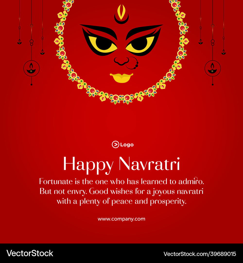 Happy navratri banner design Happy navratri banner design vector image