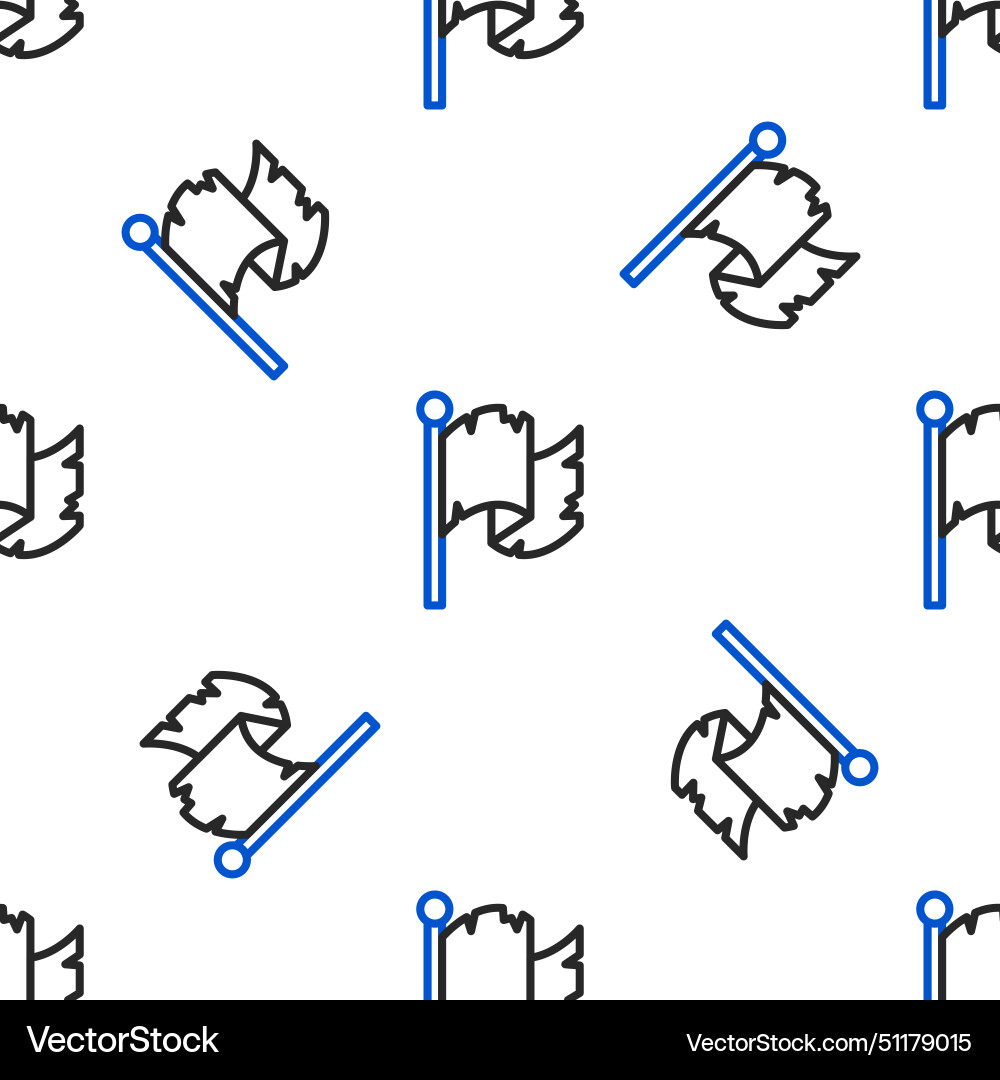 Line pirate flag icon isolated seamless pattern Line pirate flag icon isolated seamless pattern vector image