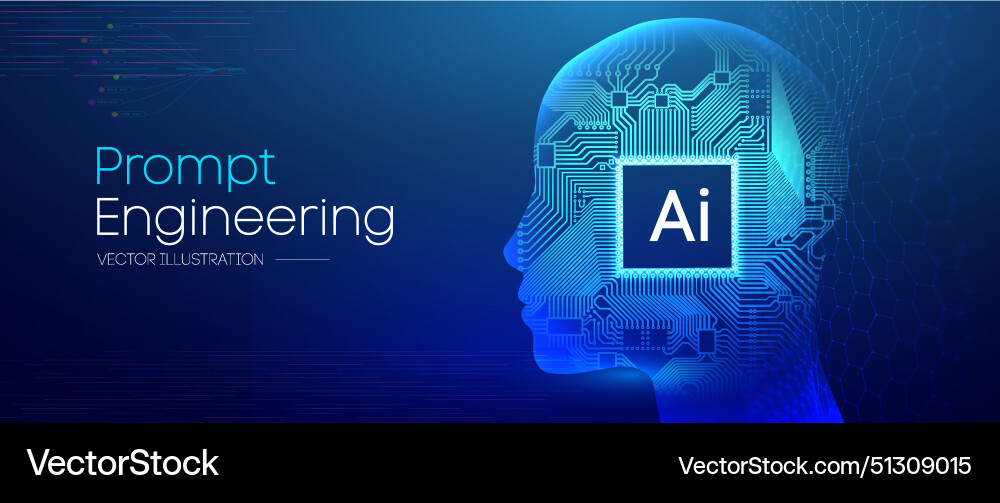 Prompt engineering ai and data visualization Prompt engineering ai and data visualization vector image