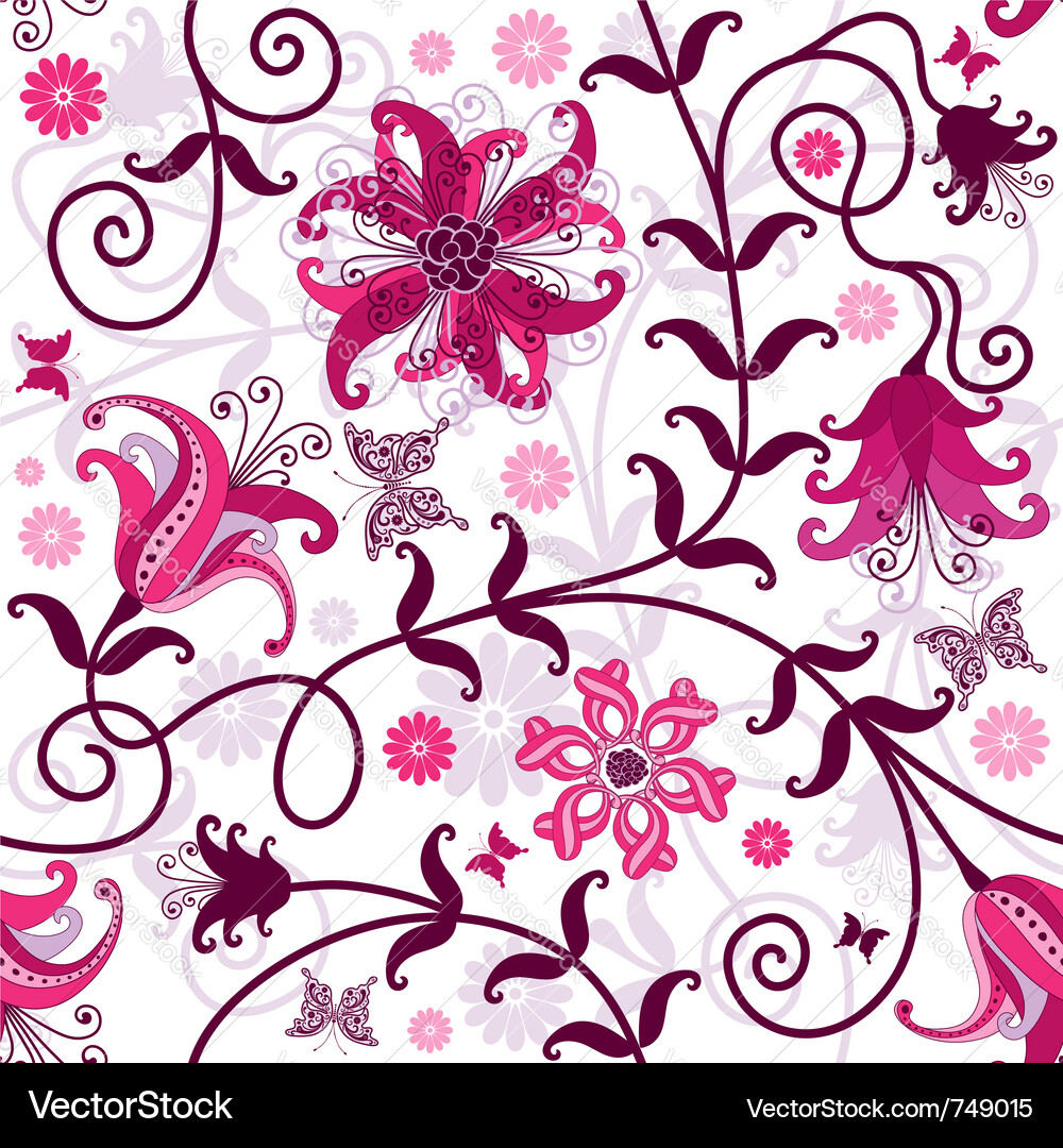 Seamless floral pattern Vector Image