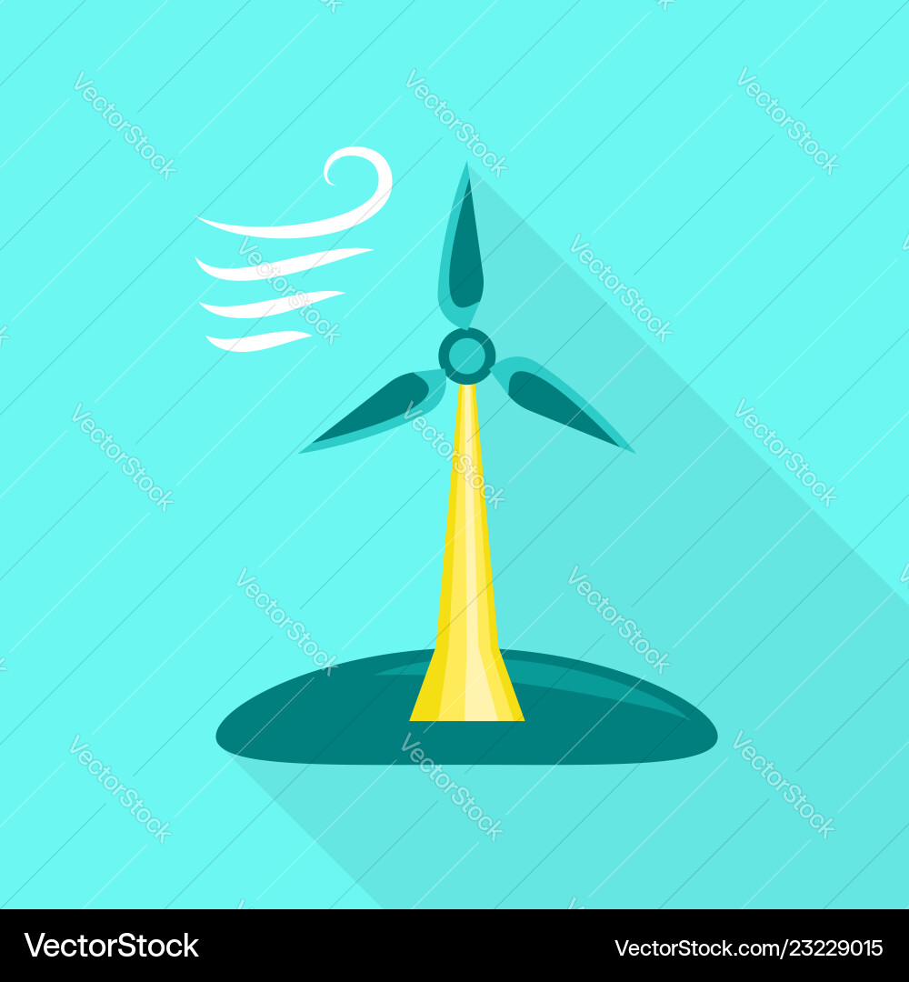 Windkraftanlage Ikone flach Windkraftanlage Ikone flach vektorbild