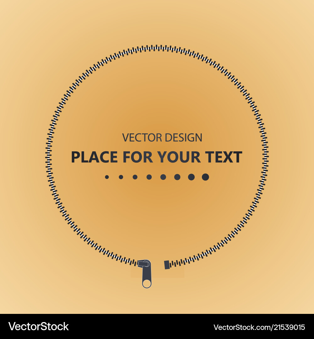 Zipper buttoned open Zipper buttoned open vector image