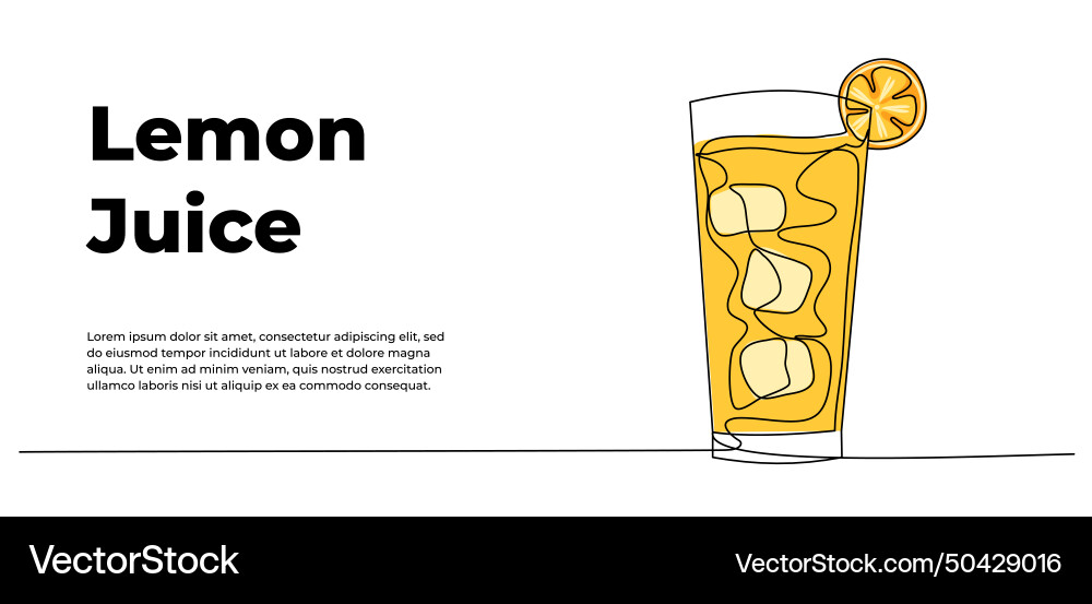 Alemon juice one continuous line design Alemon juice one continuous line design Vector Image
