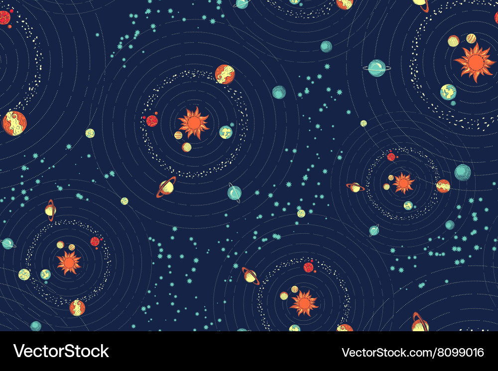 Celestial Planet Pattern vector image