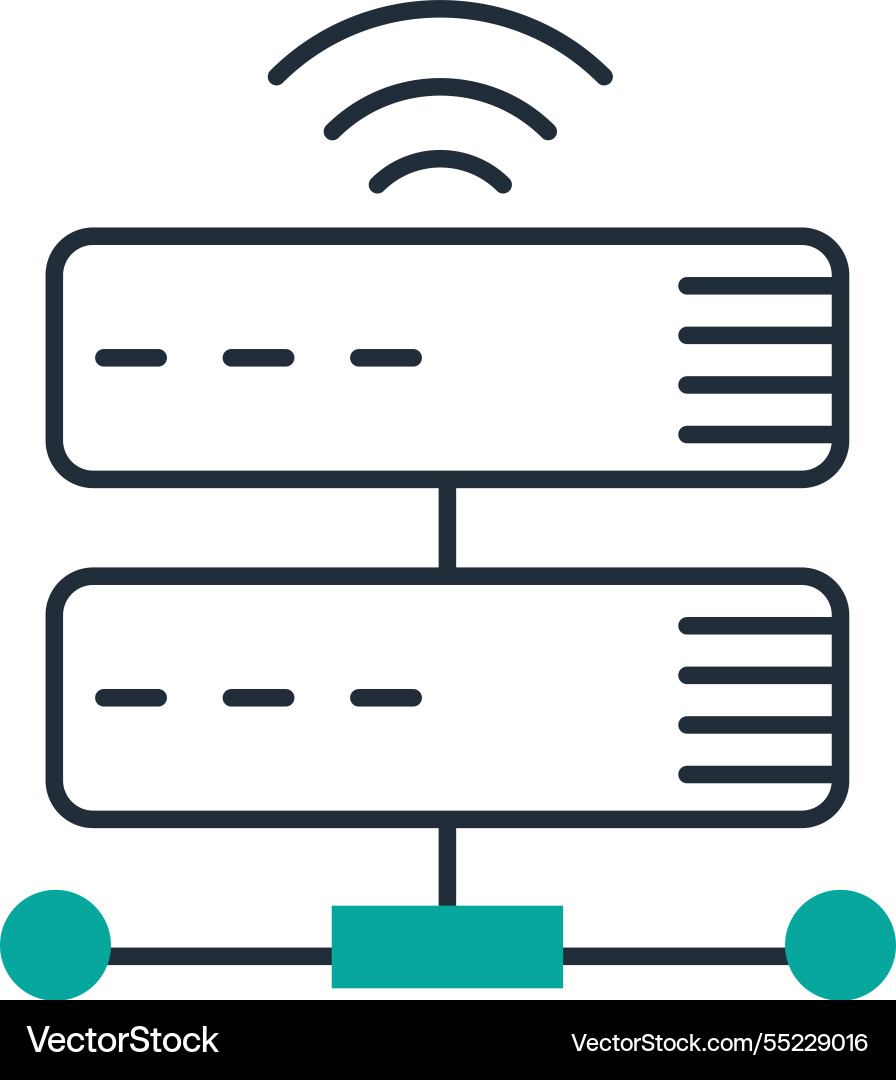Database server connection technology Vector Image
