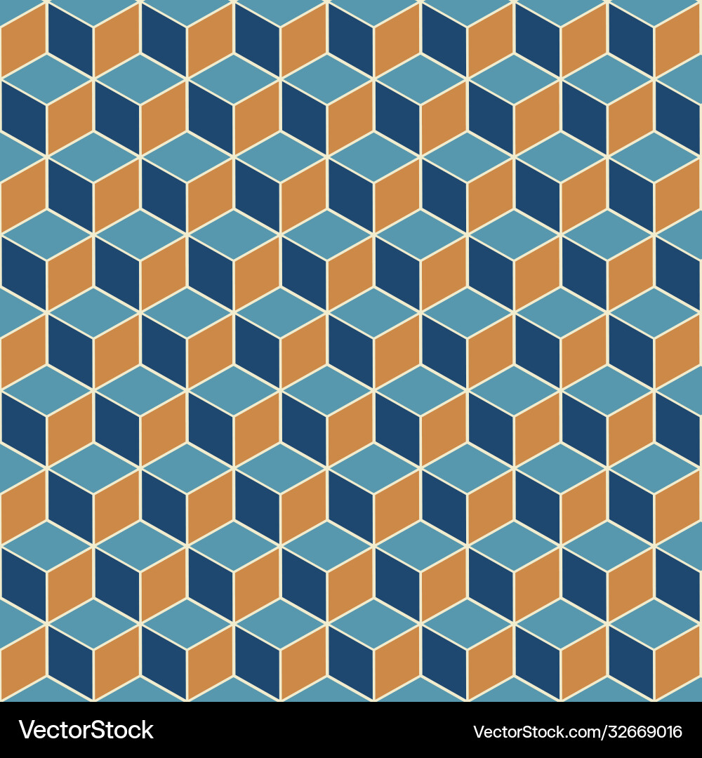 Isometric cube pattern design Vector Image