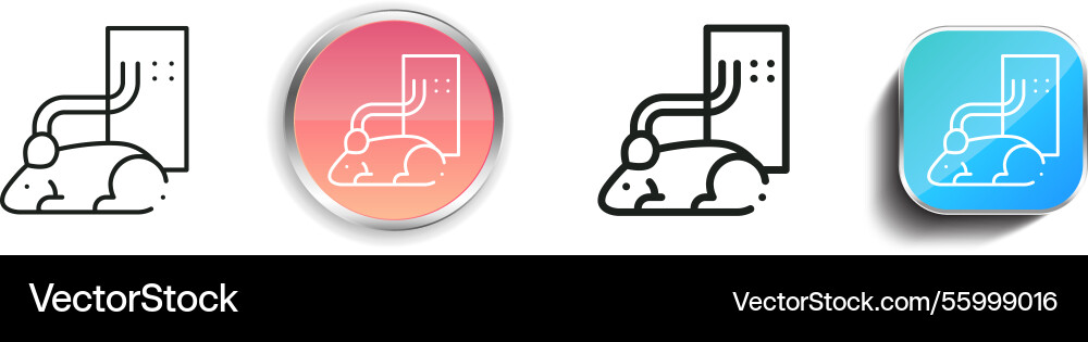 Lab icon thin linear regular and button style Lab icon thin linear regular and button style Vector Image