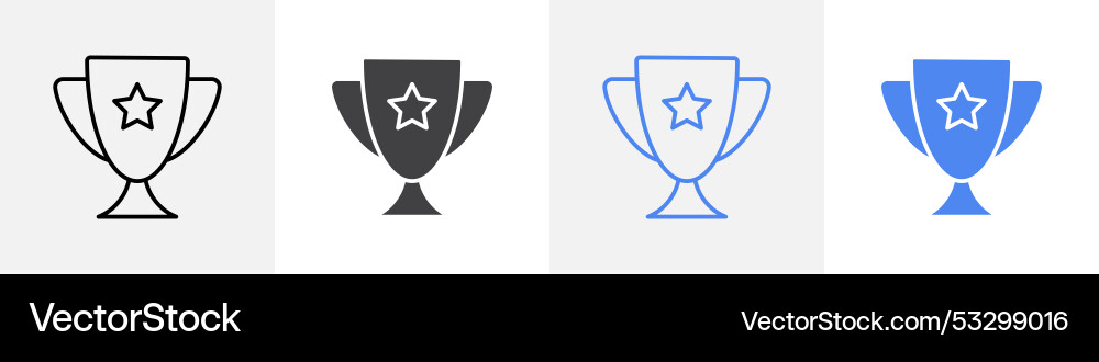 Trophy icon set use for web ui or app Vector Image