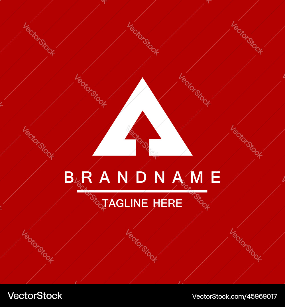 Abstract triangle combined with forward arrow Vector Image