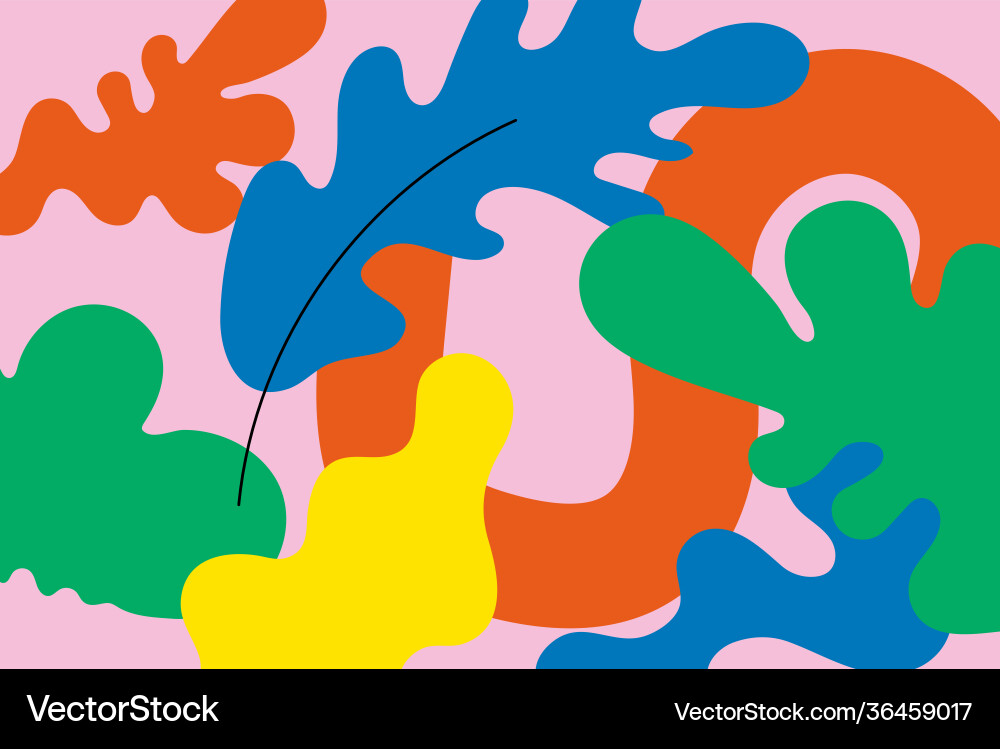 Bright themed background abstract plants Bright themed background abstract plants vector image