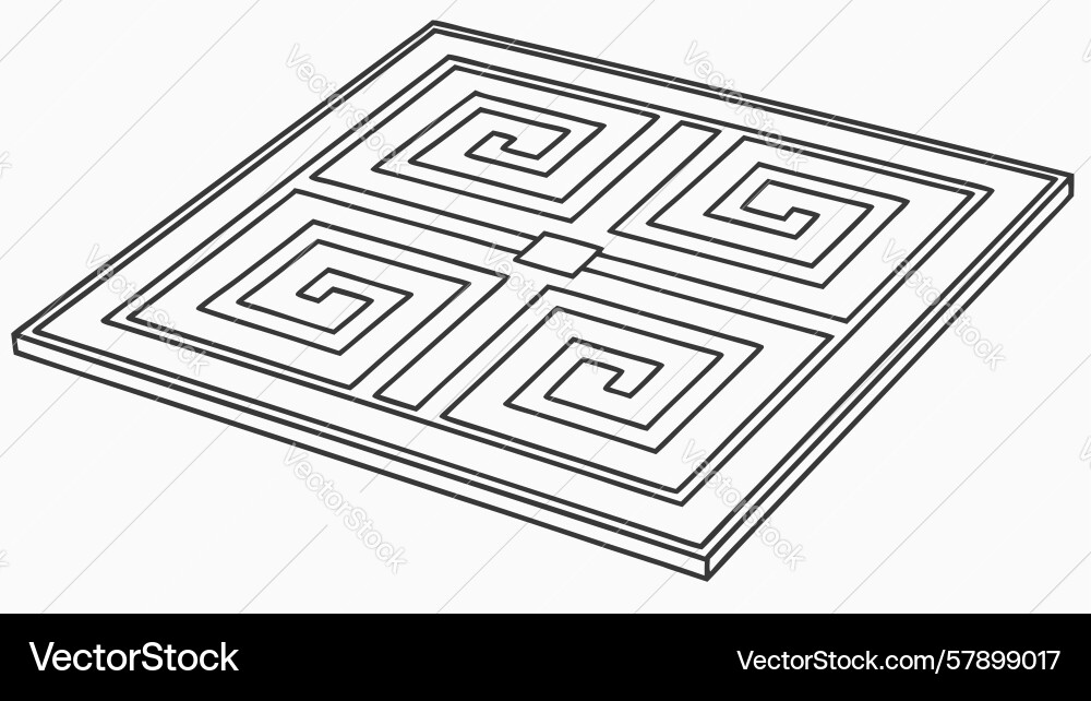 Flat square maze puzzle design element Vector Image