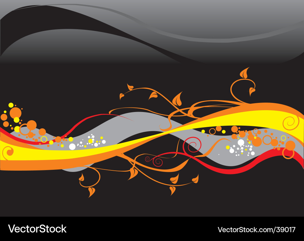 Floral Swirl Background Vector Image