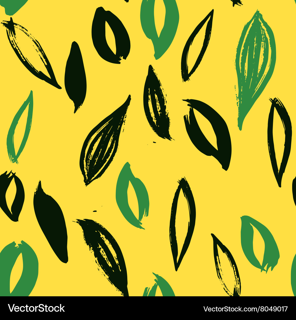 Leafy Seamless Pattern vector image