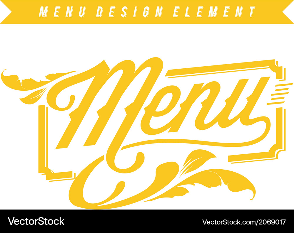 Menu design element Vector Image