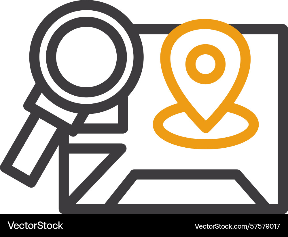 Path analysis two color icon Vector Image