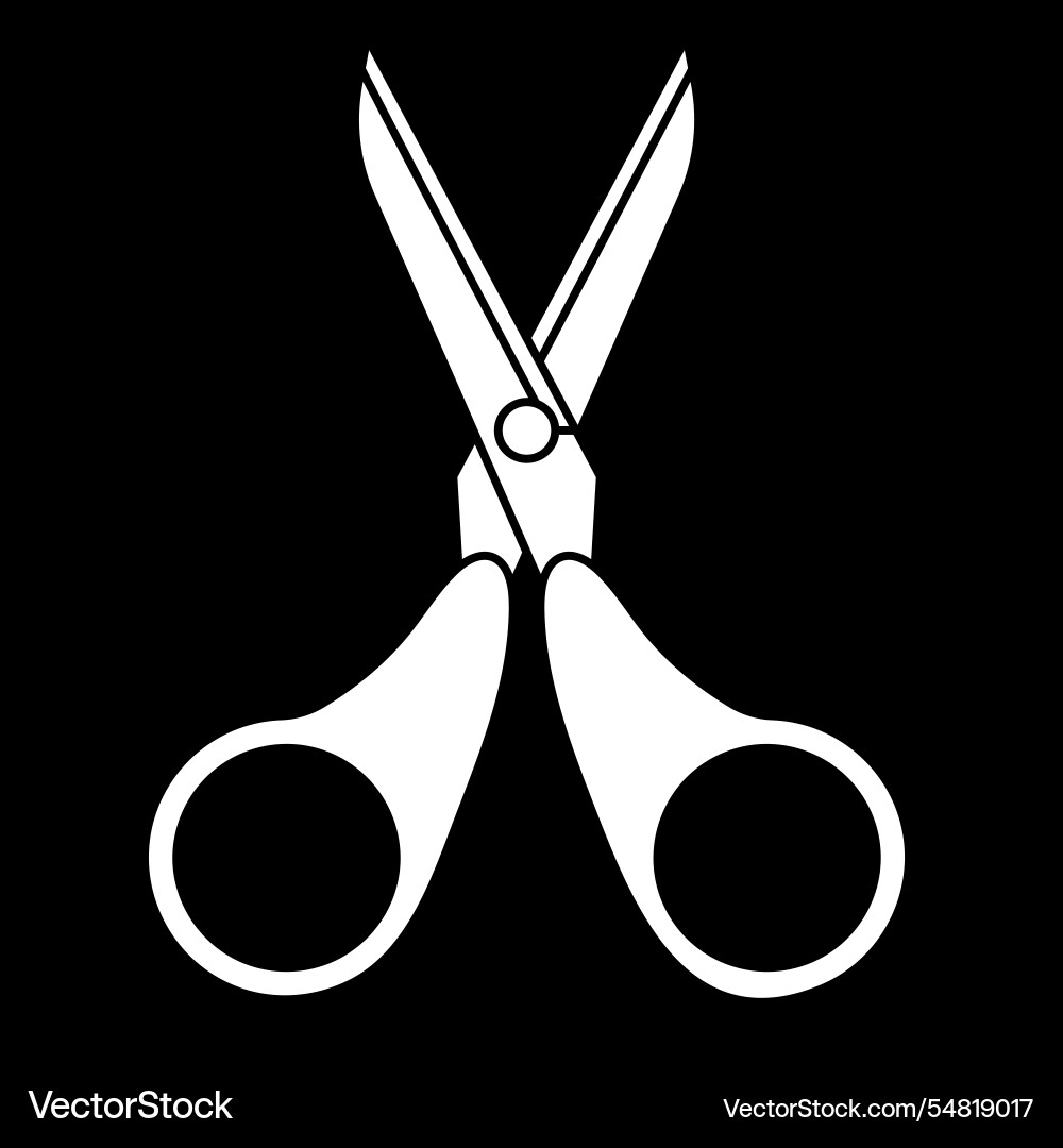 Scissors icon open vector image