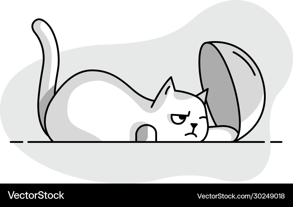 404 Error Cat - Oops! Website Down vector image