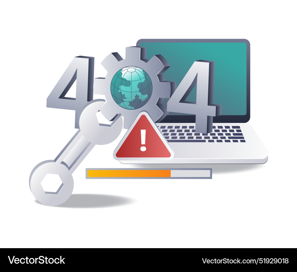 Addressing 404 errors in technology systems Addressing 404 errors in technology systems vector image