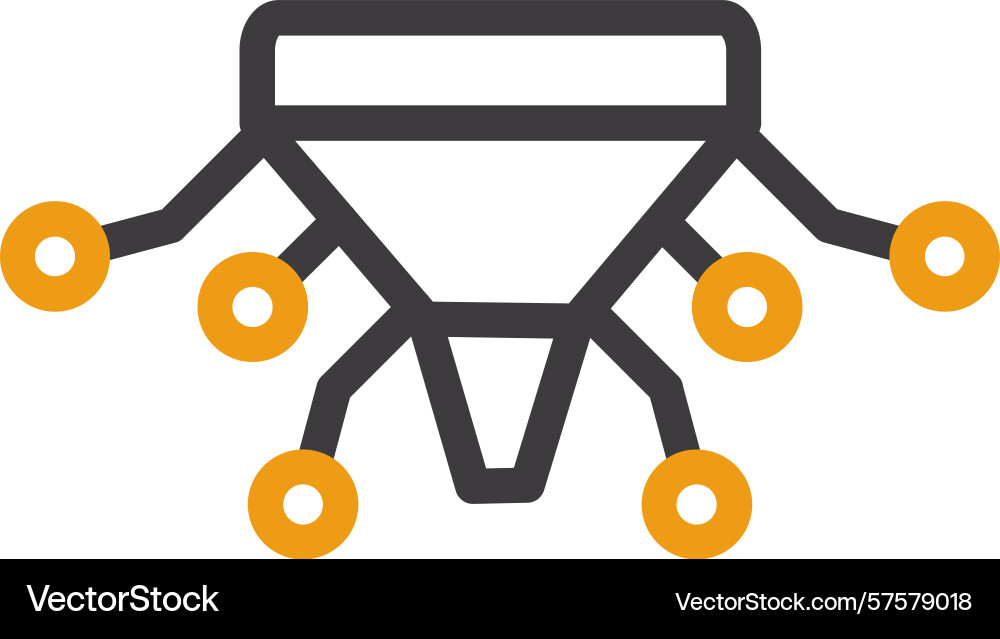 Funnel visualization two color icon Vector Image