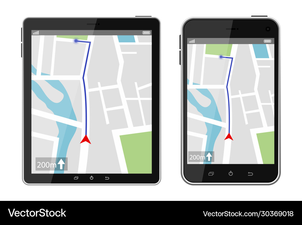 Gps navigation system Gps navigation system Vector Image