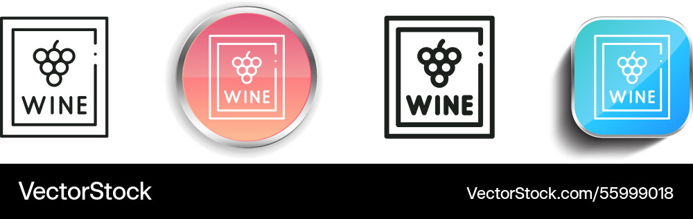 Label icon thin linear regular and button style vector image