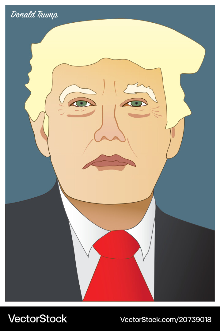 President donald trump Royalty Free Vector Image