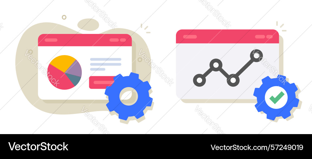 Website online tech performance development icon Website online tech performance development icon vector image