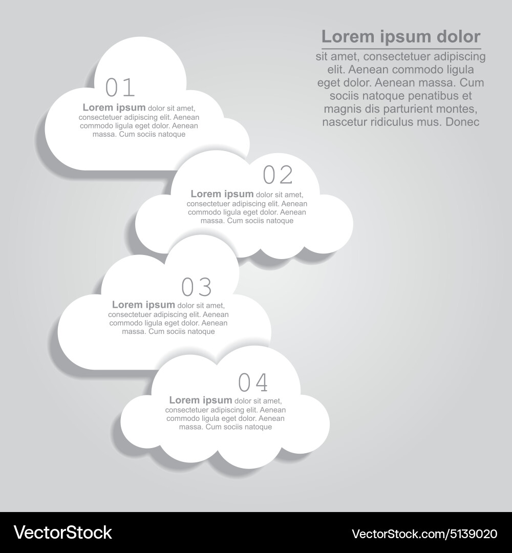 Abstract speech bubbles in the shape of clouds vector image