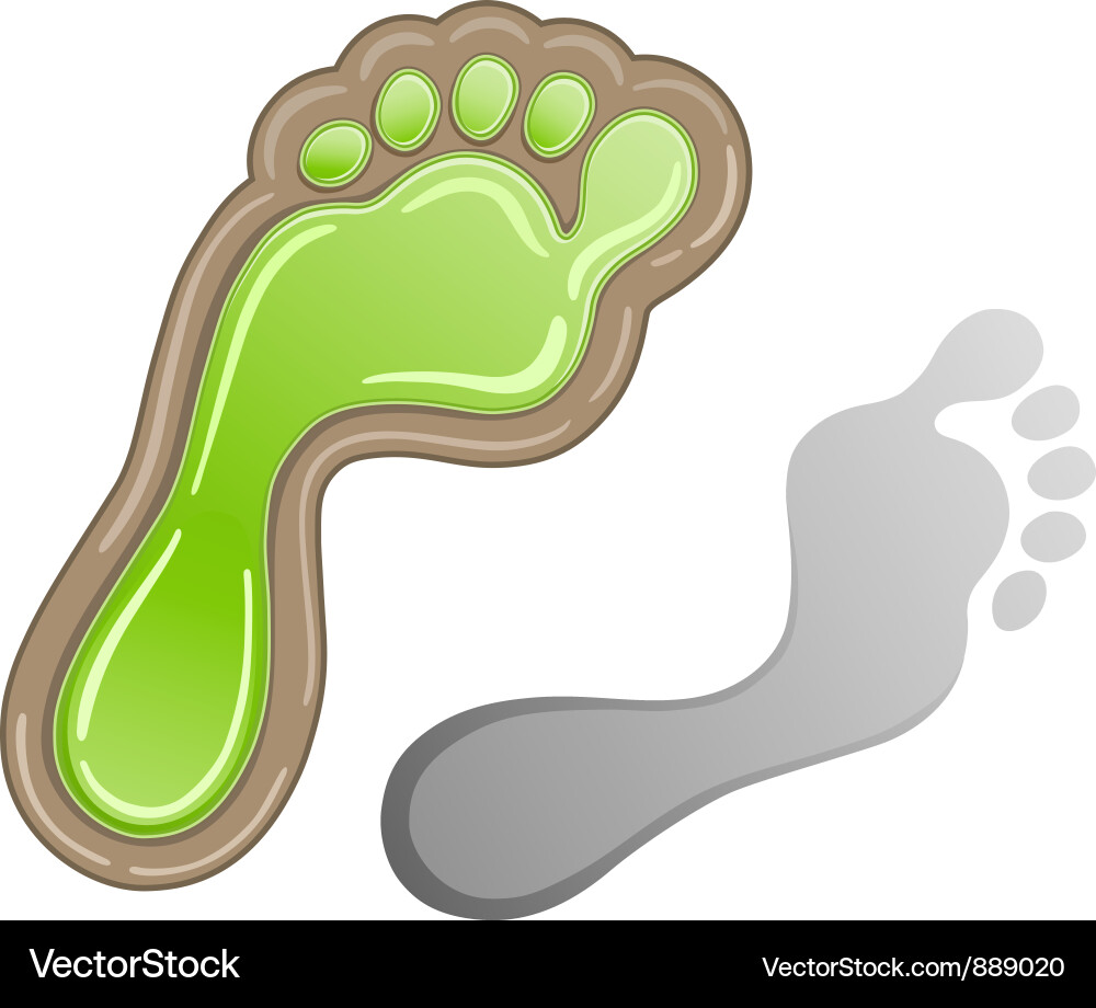 Carbon Footprint Icon Vector Image