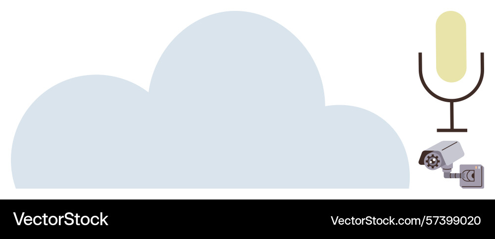 Cloud technology with voice input and security Cloud technology with voice input and security vector image