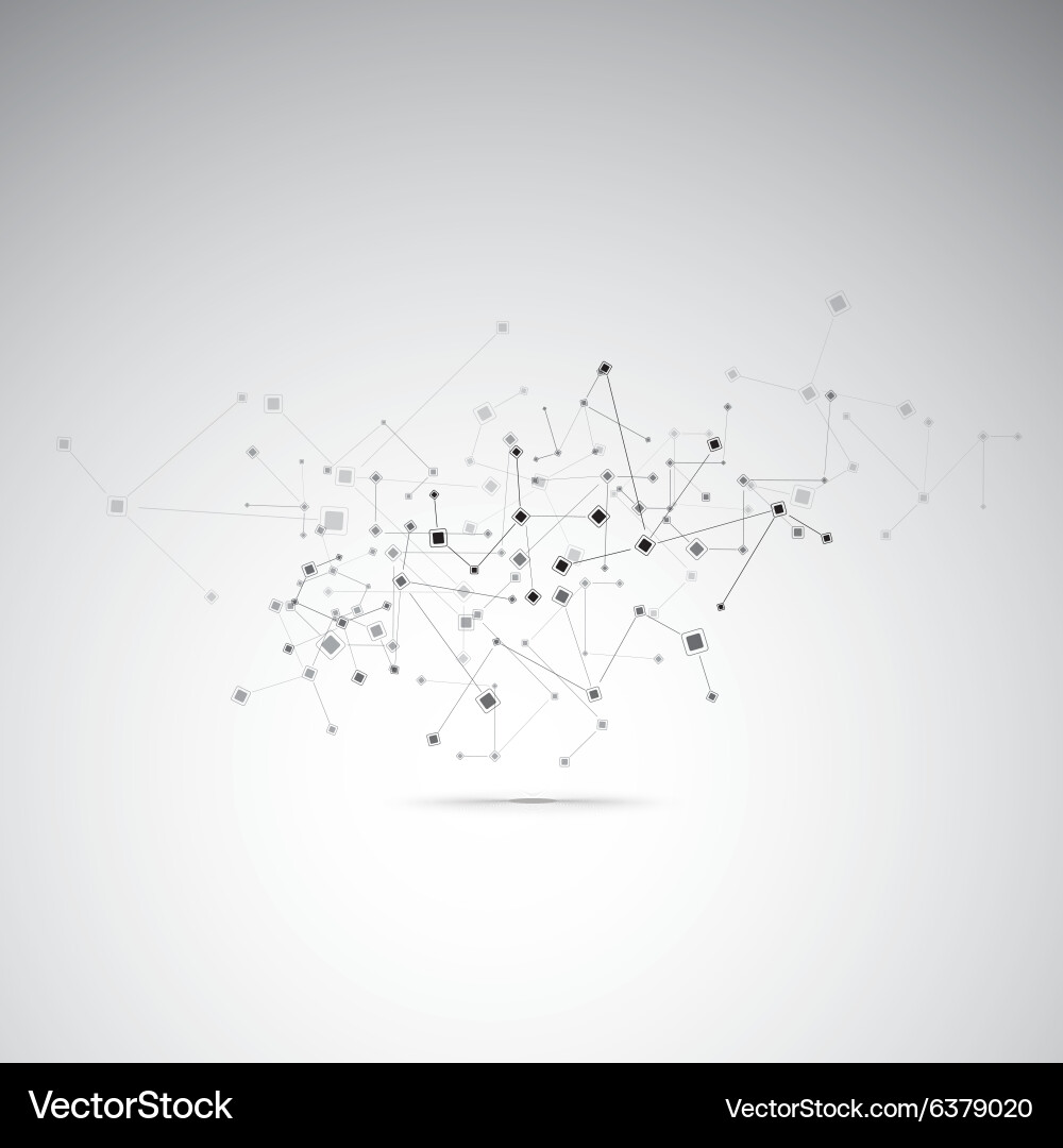 Connected Particles Network vector image
