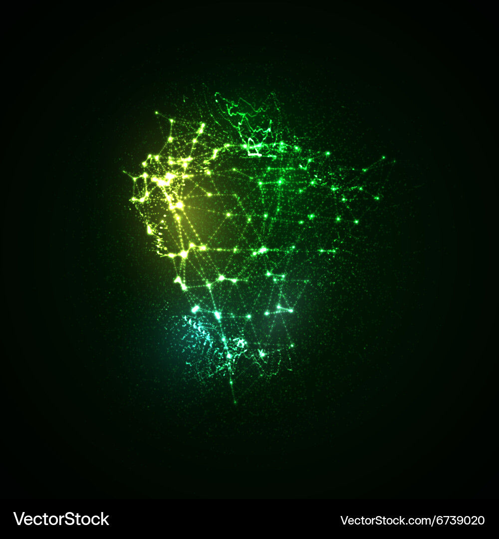 Dynamic Particle Network vector image