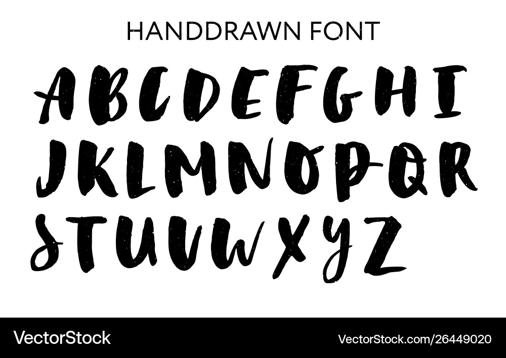 Hand gezeichnete Schriftsatz Alphabet benutzerdefinierte Hand gezeichnete Schriftsatz Alphabet benutzerdefinierte vektorbild