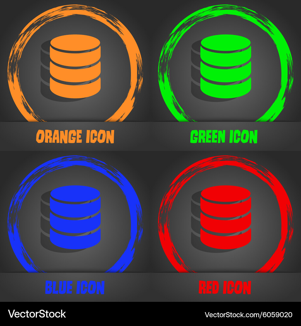 Hard disk and database sign icon flash drive stick Vector Image
