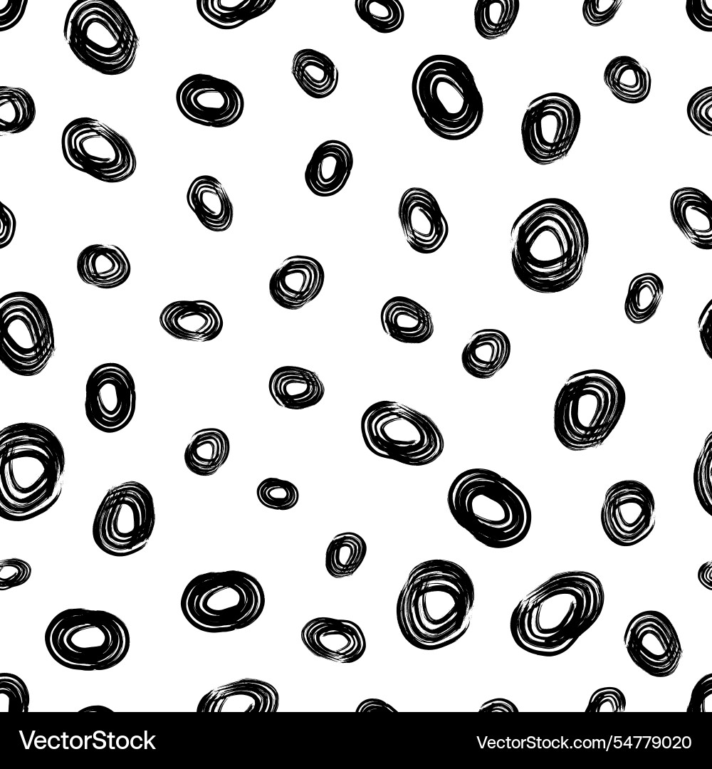 Seamless pattern with sketch circles shape Seamless pattern with sketch circles shape vector image