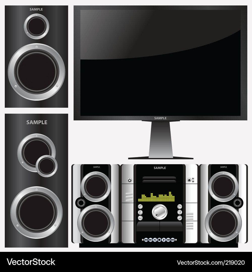 Surround Sound System Vector Image