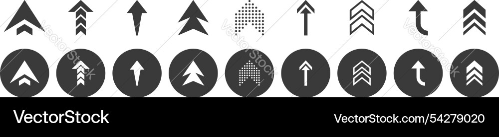 Up down direction solid and circular arrows icons Up down direction solid and circular arrows icons Vector Image