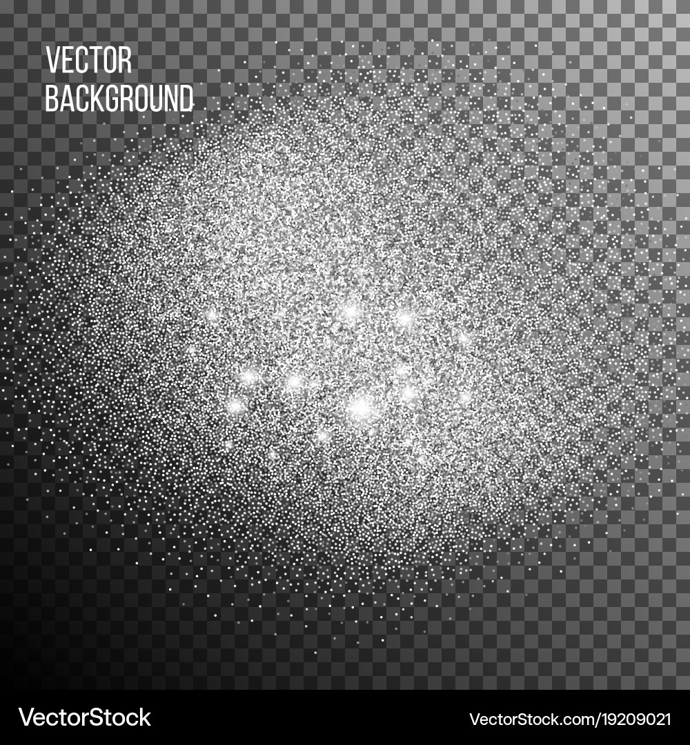 Abstract background of random falling silver dots vector image