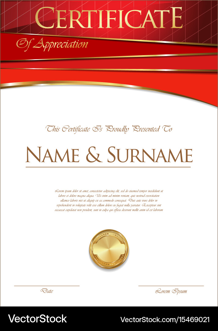 Elegant Certificate Template Vector Image