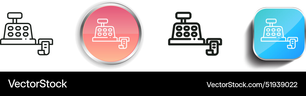 Buy icon thin linear regular and button style Buy icon thin linear regular and button style vector image