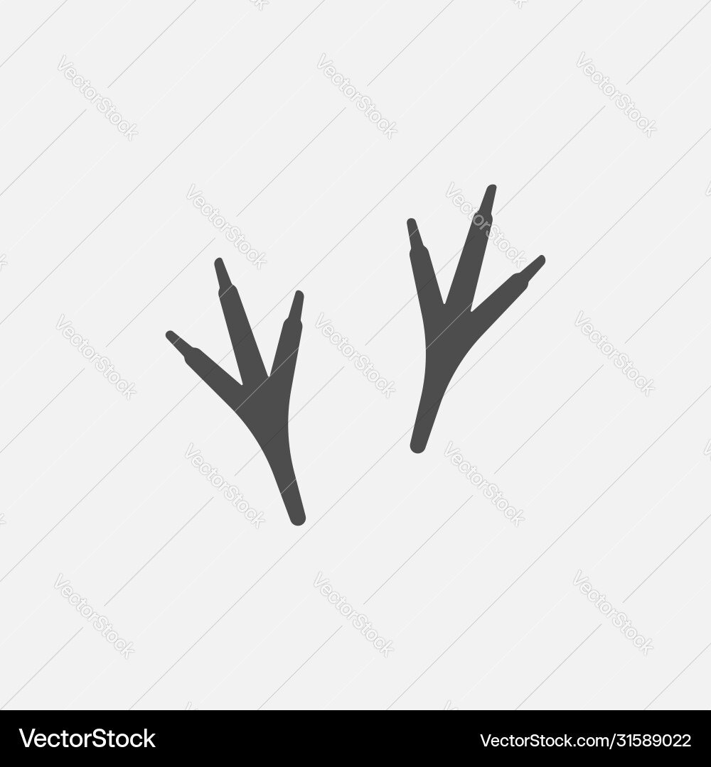 Chicken Foot Icon - White Background vector image