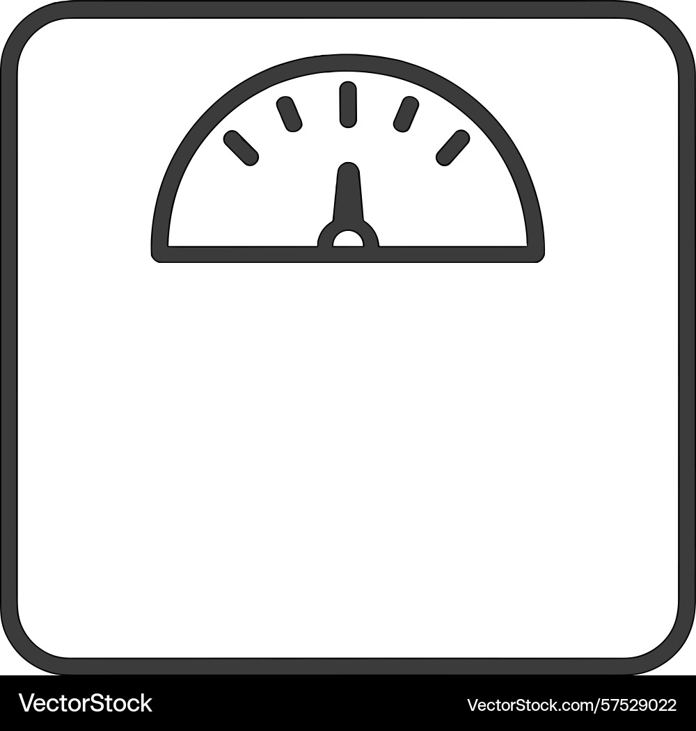 Digital scale with measurement dial indicating Digital scale with measurement dial indicating vector image